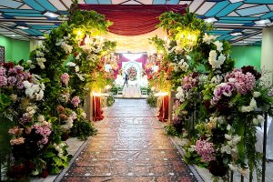 dekorasi wedding lokasi masjid assalam sewa alat pesta catering wedding gedung
