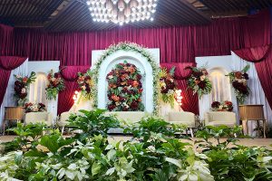 dekorasi wedding lokasi masjid assalam sewa alat pesta catering wedding gedung