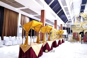 Dekorasi wedding adat minang lokasi auditorium universitas budi luhur ciledug